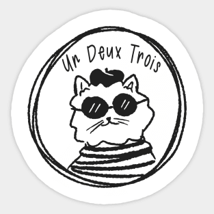 Un Deux Trois Cat Sticker